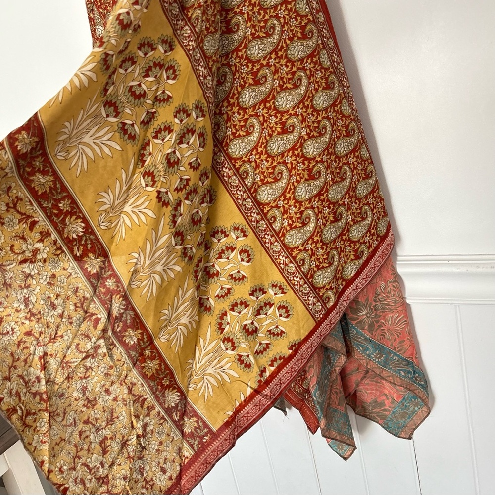 Women’s Asymmetrical Patchwork Strapless Boho Dre… - image 13